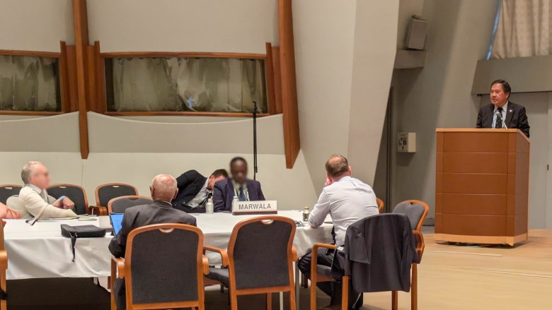 NIED President Dr. Takara speaking at the concurrent session of the STS Forum.