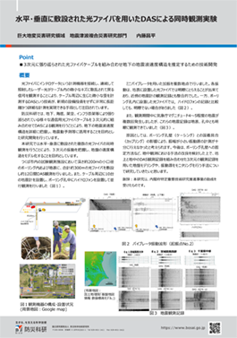 水平・垂直に敷設された光ファイバを用いたDASによる同時観測実験