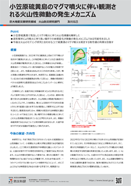 小笠原硫黄島のマグマ噴火に伴い観測される火山性微動の発生メカニズム