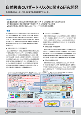 自然災害のハザード・リスクに関する研究開発