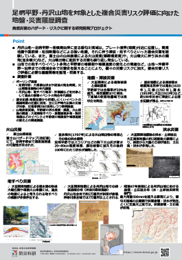 足柄平野・丹沢山地を対象とした複合災害リスク評価に向けた地盤・災害履歴調査