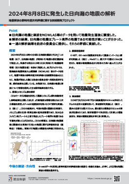 2024年8月8日に発生した日向灘の地震の解析